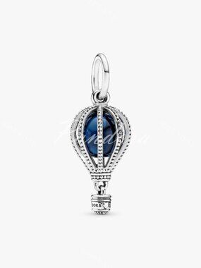 Blue Hot Air Balloon Travel Charm